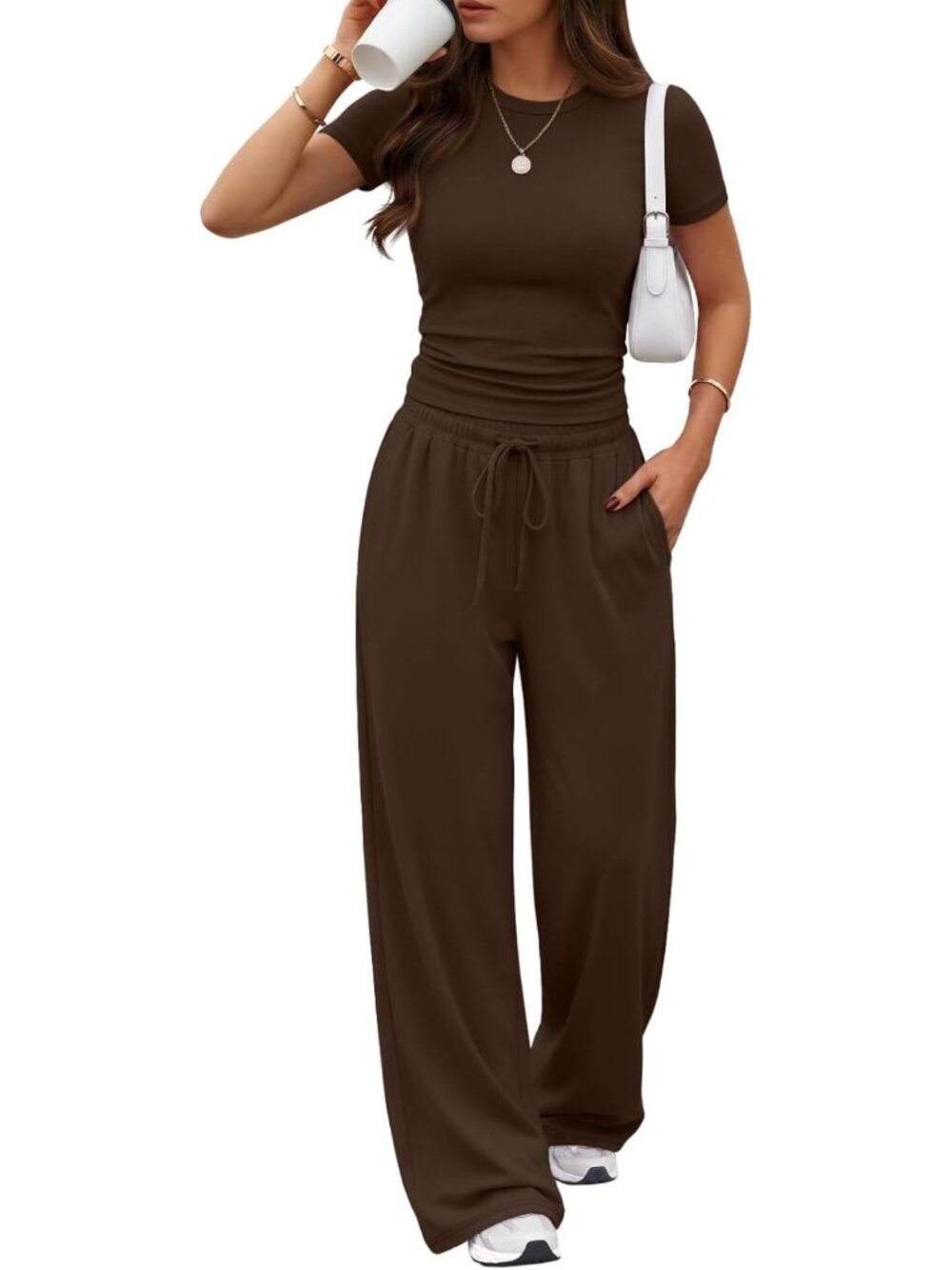 Chic Women's 2 Piece Summer Lounge Set with Pockets | Trendy Matching Outfit